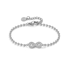Nomination SOFFIO D'AMORE Armband aus Edelstahl, dazu mit Cubic Zirkonia besetztes Schmuckelement (024_Unendliche)