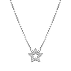 Nomination SOFFIO D'AMORE Halskette aus Edelstahl, dazu mit Cubic Zirkonia besetzter Anhänger (023_Stern)