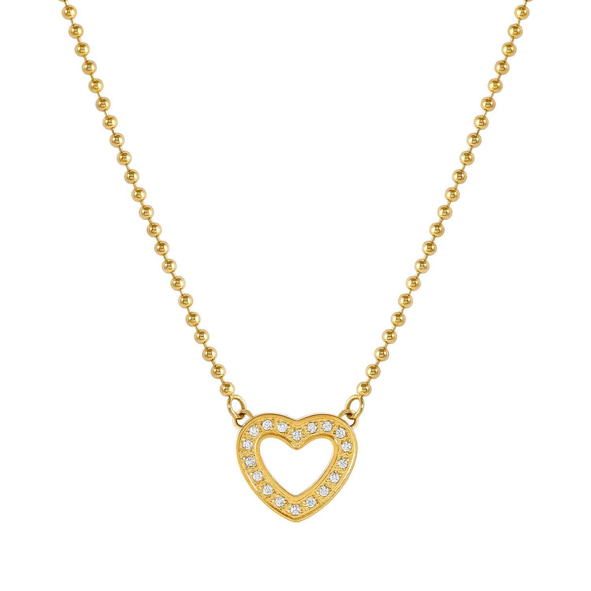 Nomination SOFFIO D'AMORE Halskette aus Edelstahl, gold PVD-beschichtet, dazu mit Cubic Zirkonia besetzter Anhänger (022_Herz)