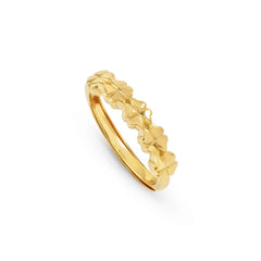 Nomination ARMONICA Ring (Symbolenreihe) aus 925er Silber (003_Kleeblatt Gelbgold)