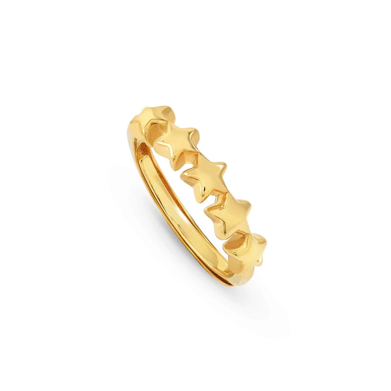 Nomination ARMONICA Ring (Symbolenreihe) aus 925er Silber (009_Stern Gelbgold)