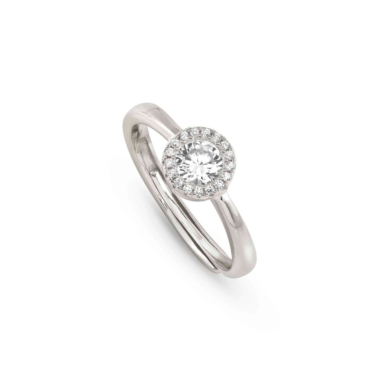 Nomination SEIDIVINA Ring aus 925er Silber, dazu mit Cubic Zirkonia besetztes Schmuckelement (010_(Silber))