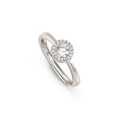 Nomination SEIDIVINA Ring aus 925er Silber, dazu mit Cubic Zirkonia besetztes Schmuckelement (010_(Silber))