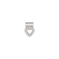 Nomination SEIMIA WHITE Anhänger aus 925er Silber, mit Cubic-Zirkonia besetzt (022_Herz)