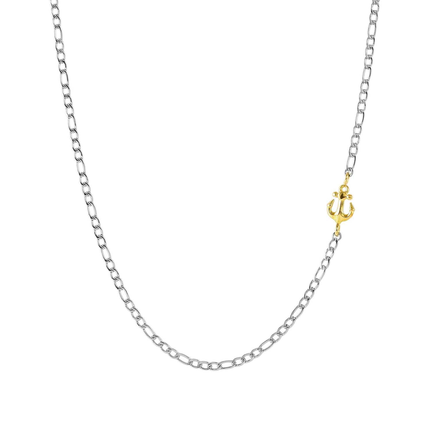 Nomination REFINED Halskette aus Edelstahl, dazu Schmuckelement aus 18kt Gold (002_Anker)