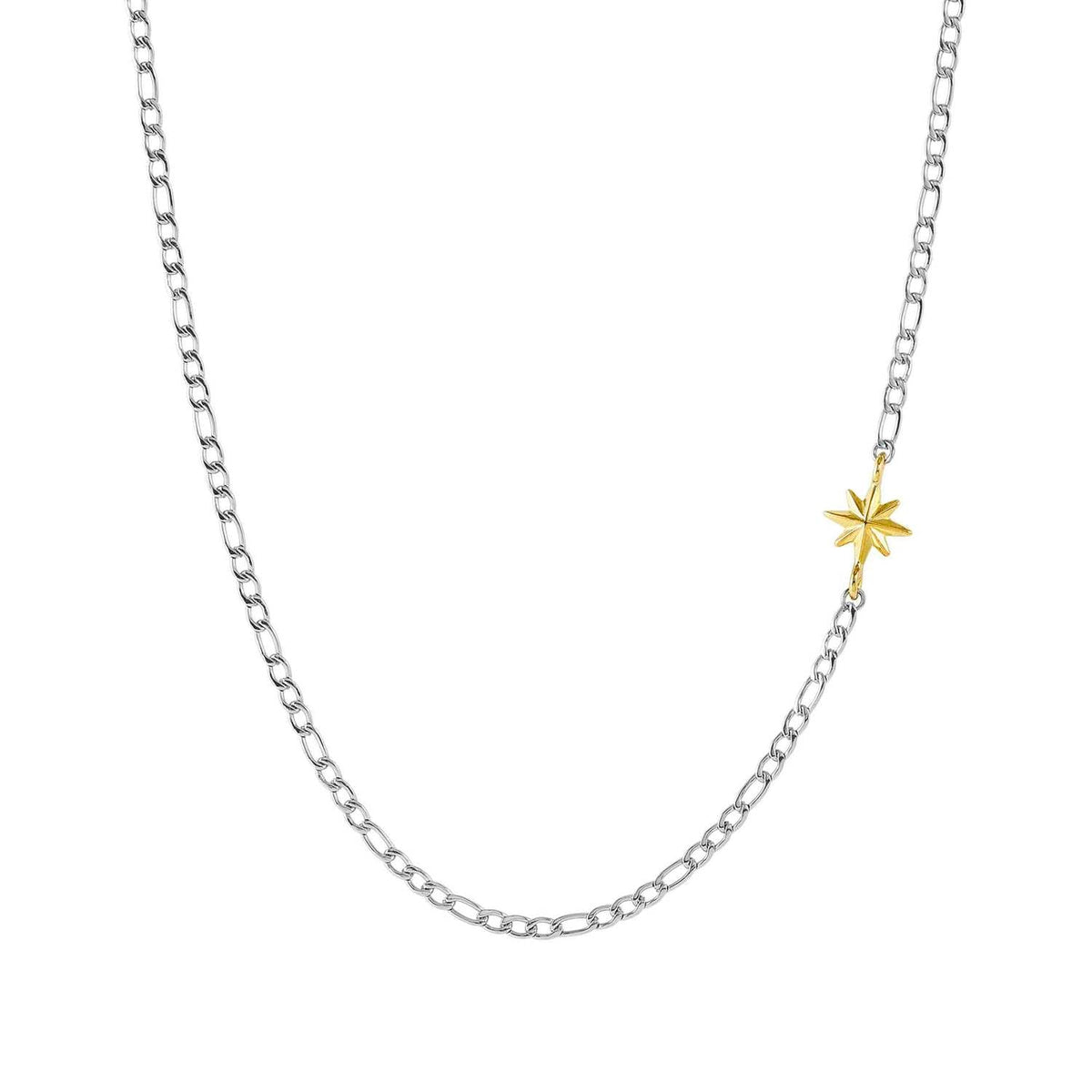 Nomination REFINED Halskette aus Edelstahl, dazu Schmuckelement aus 18kt Gold (014_Windrose)