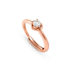 Nomination COSMICLOVE Ring aus 925er Silber, mit Cubic Zirkonia verziert (005_Herz Rosegold)
