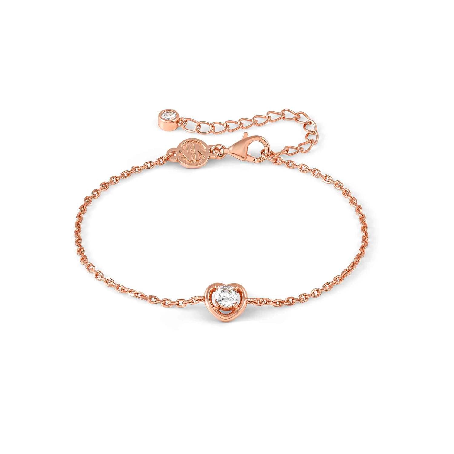 Nomination COSMICLOVE Armband aus 925er Silber, mit Cubic Zirkonia verziert (005_Herz Rosegold)