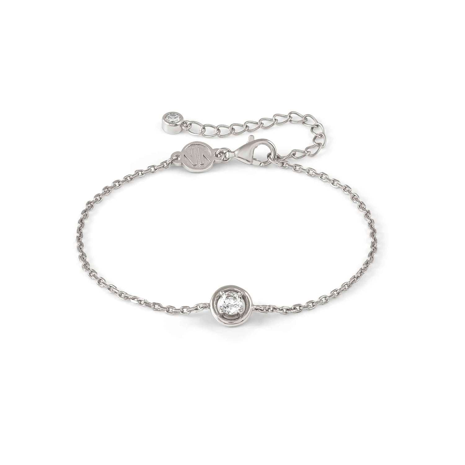 Nomination COSMICLOVE Armband aus 925er Silber, mit Cubic Zirkonia verziert (053_(Kreis, weiß rhodiniert))