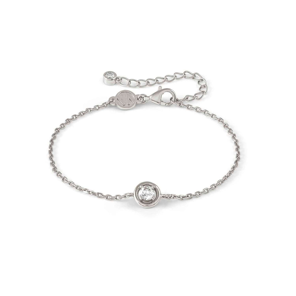 Nomination COSMICLOVE Armband aus 925er Silber, mit Cubic Zirkonia verziert (053_(Kreis, weiß rhodiniert))