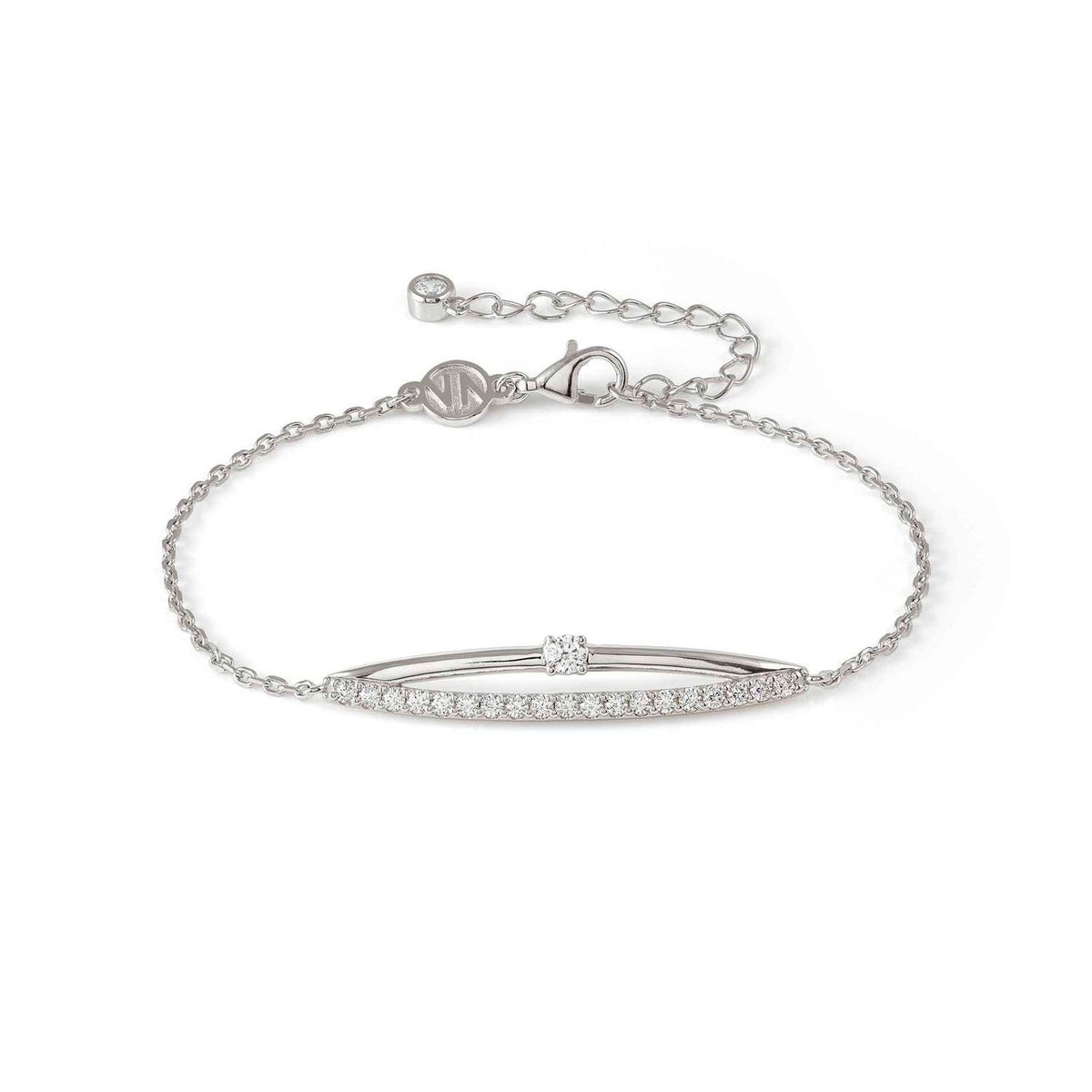 Nomination COSMICLOVE Armband aus 925er Silber, dazu mit Cubic Zirkonia besetztes Schmuckelement (001_WEISS)