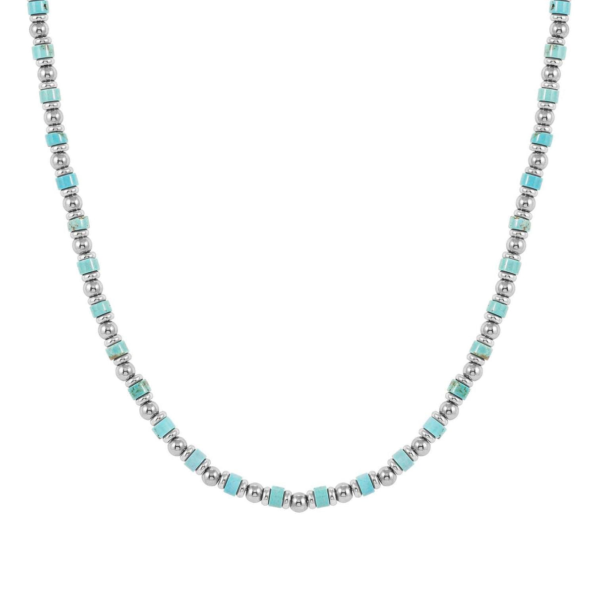 Nomination INSTINCTSTYLE SEA EDITION Halskette aus Edelstahl- und Edelsteinperlen (003_TURKIS)