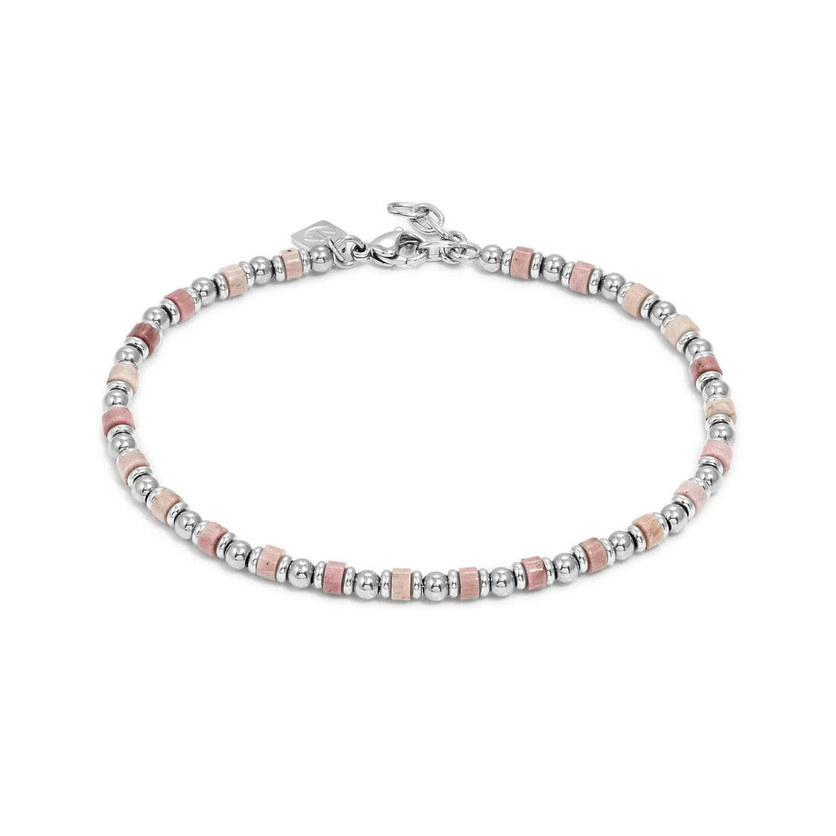 Nomination INSTINCTSTYLE SEA EDITION Fußkette aus Edelstahl- und Edelsteinperlen (090_(Rosa Jade))