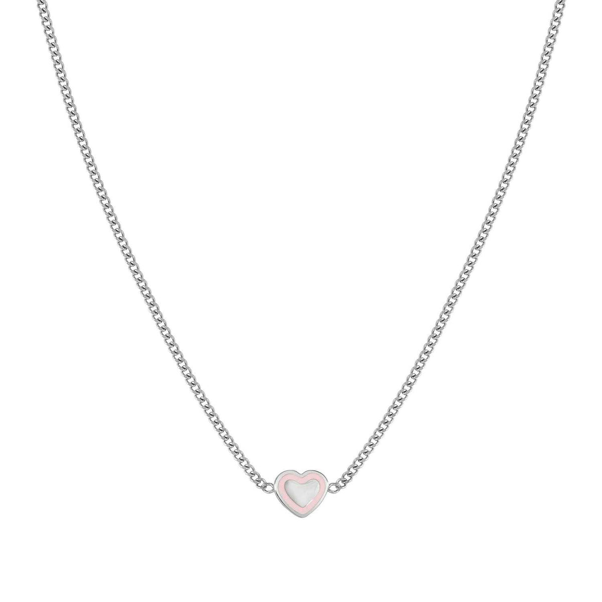 Nomination FAIRYICONS Halskette aus Edelstahl, dazu 1 mit Emaille verziertes Schmuckelement (022_Herz)