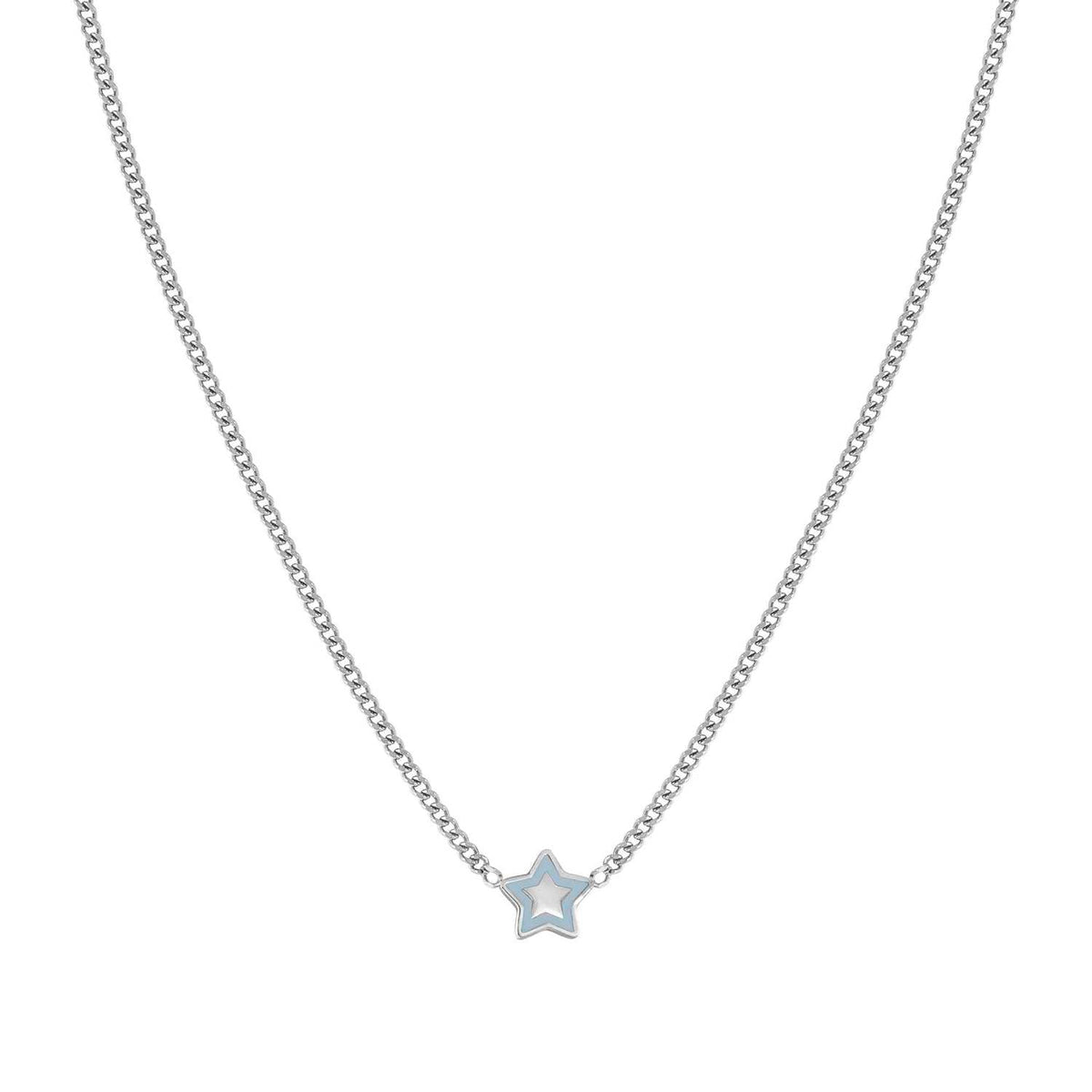Nomination FAIRYICONS Halskette aus Edelstahl, dazu 1 mit Emaille verziertes Schmuckelement (023_Stern)
