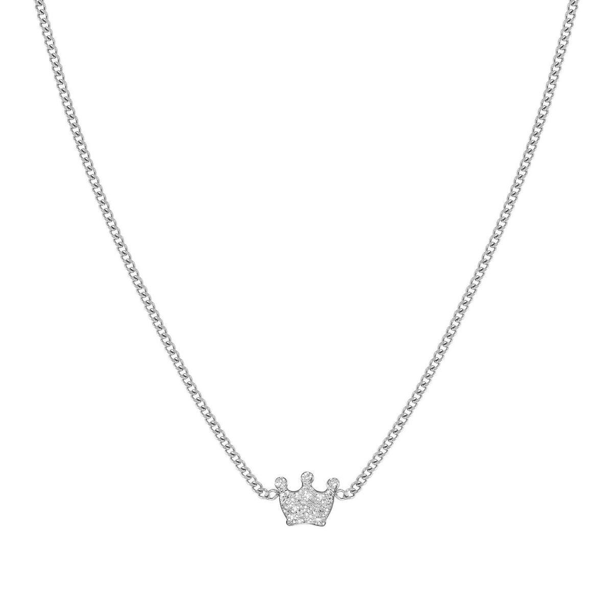 Nomination FAIRYICONS Halskette aus Edelstahl, dazu 1 mit Emaille verziertes Schmuckelement (039_Krone)