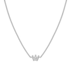 Nomination FAIRYICONS Halskette aus Edelstahl, dazu 1 mit Emaille verziertes Schmuckelement (039_Krone)