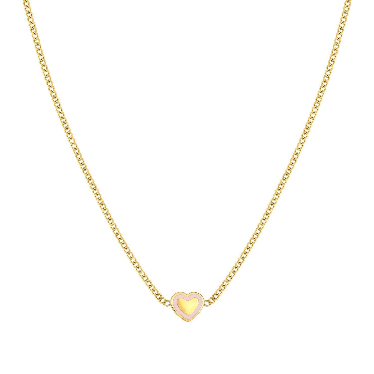Nomination FAIRYICONS Halskette aus Edelstahl, gold PVD-beschichtet, dazu 1 mit Emaille verziertes Schmuckelement (022_Herz)