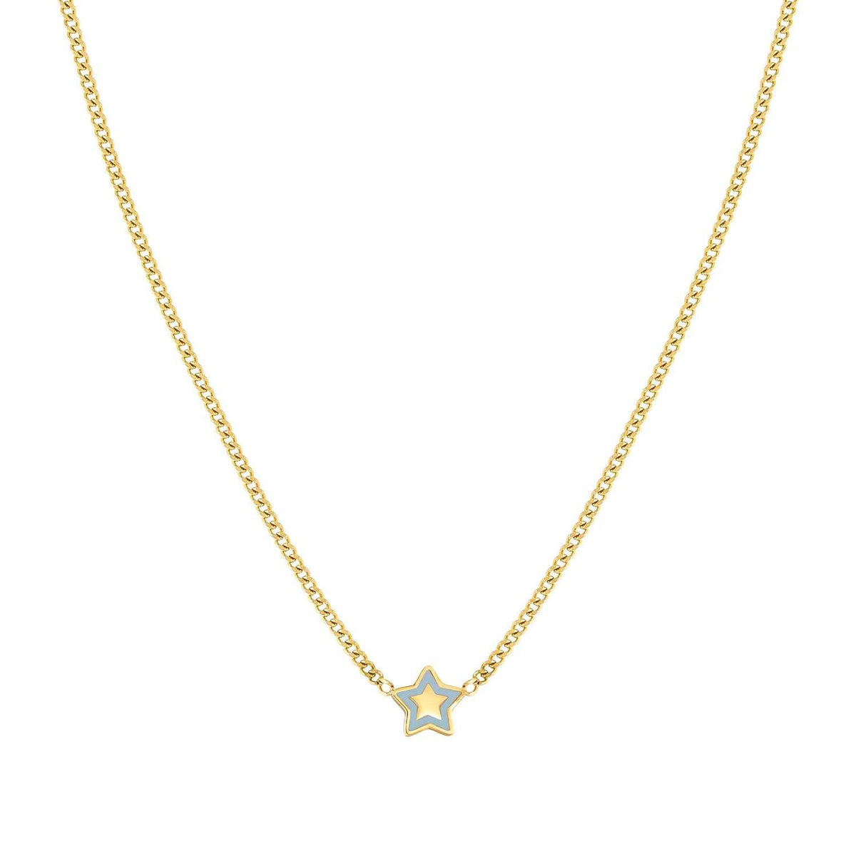 Nomination FAIRYICONS Halskette aus Edelstahl, gold PVD-beschichtet, dazu 1 mit Emaille verziertes Schmuckelement (023_Stern)