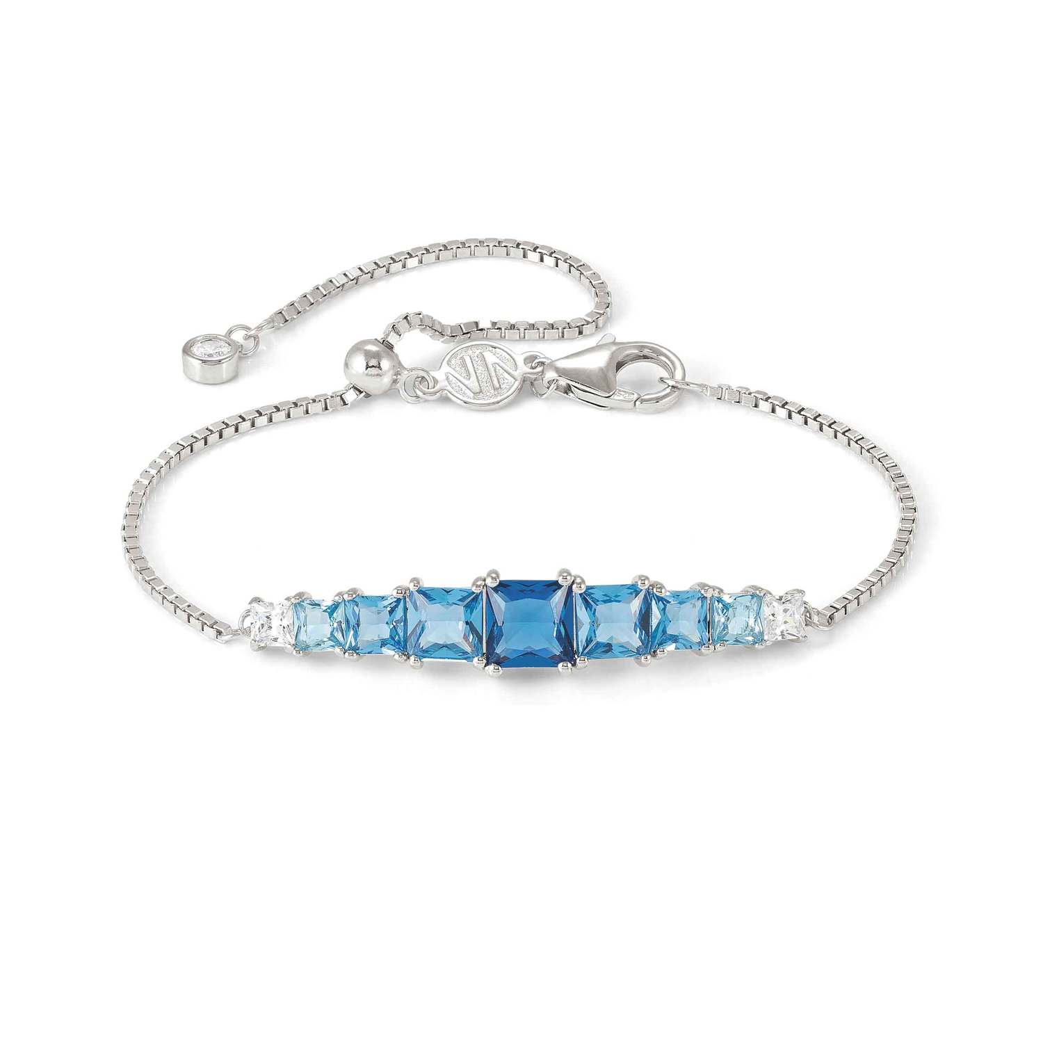Nomination DAYTONIGHT Armband aus 925er Silber, dazu mit Cubic Zirkonia besetztes Schmuckelement (006_HIMMELBLAU)