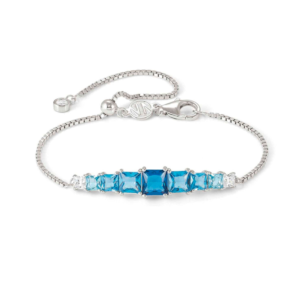 Nomination DAYTONIGHT Armband aus 925er Silber, dazu mit Cubic Zirkonia besetztes Schmuckelement (006_HIMMELBLAU)
