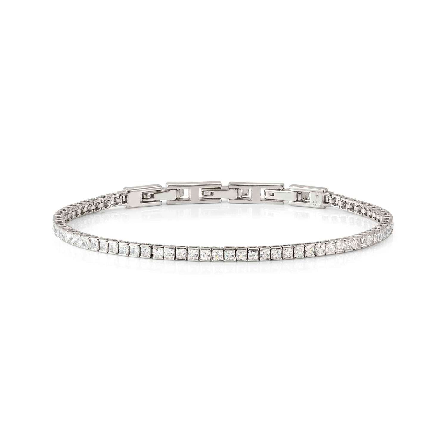 Nomination DAYTONIGHT Tennis-Armband aus 925er Silber, mit Cubic Zirkonia (2,7 mm) besetzt (010_WEISS)