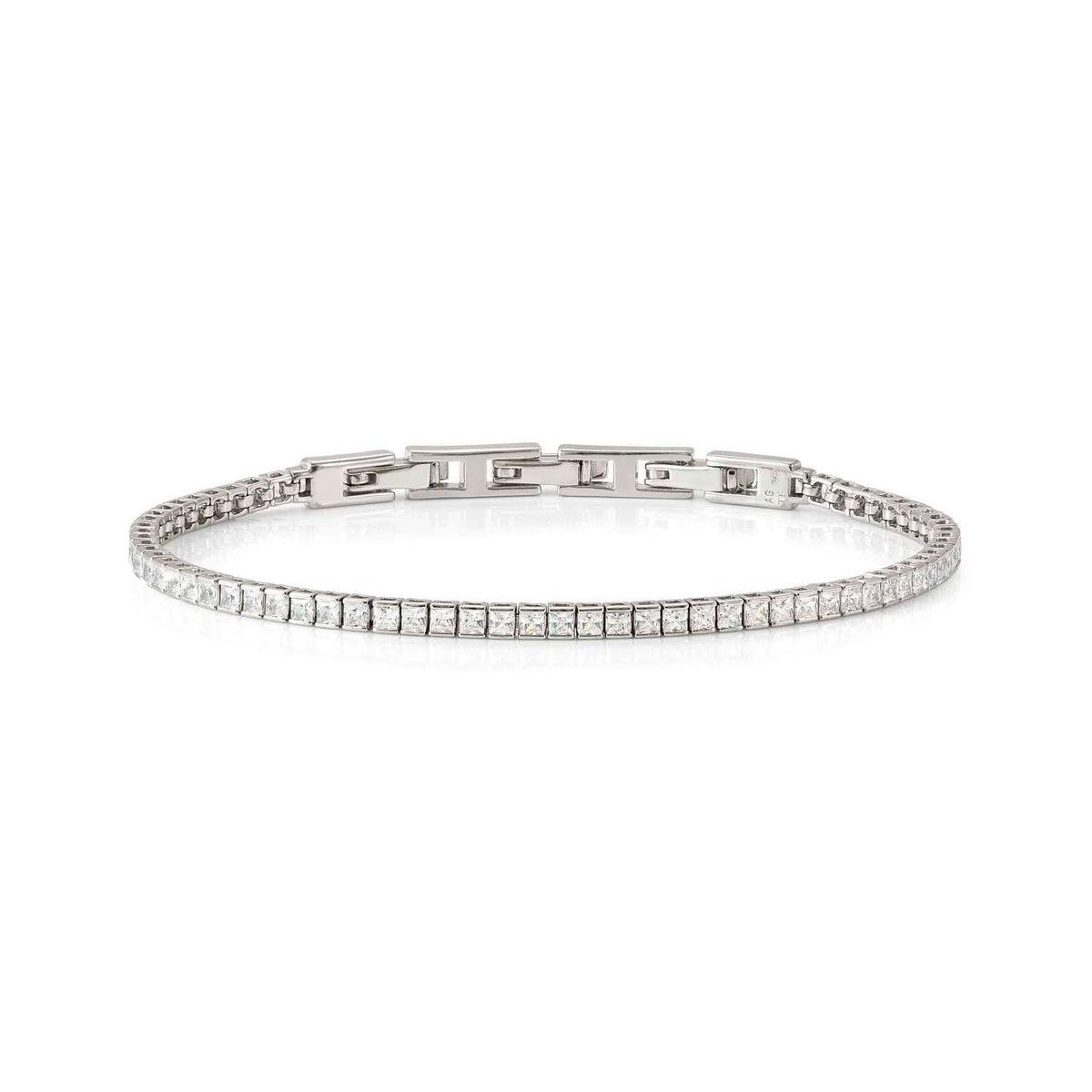 Nomination DAYTONIGHT Tennis-Armband aus 925er Silber, mit Cubic Zirkonia (2,7 mm) besetzt (010_WEISS)