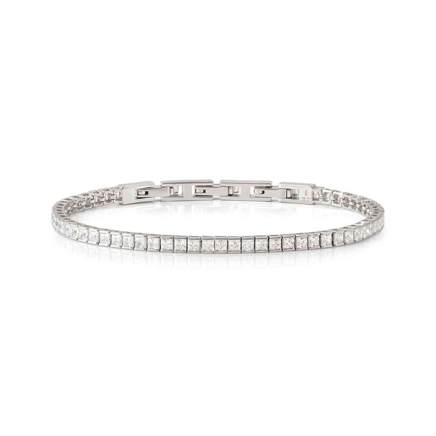 Nomination DAYTONIGHT Tennis-Armband aus 925er Silber, mit Cubic Zirkonia (3,5 mm) besetzt (010_WEISS)