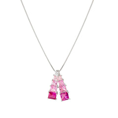 Nomination DAYTONIGHT Halskette aus 925er Silber, dazu mit Cubic Zirkonia besetzter Anhänger (003_ROSA)