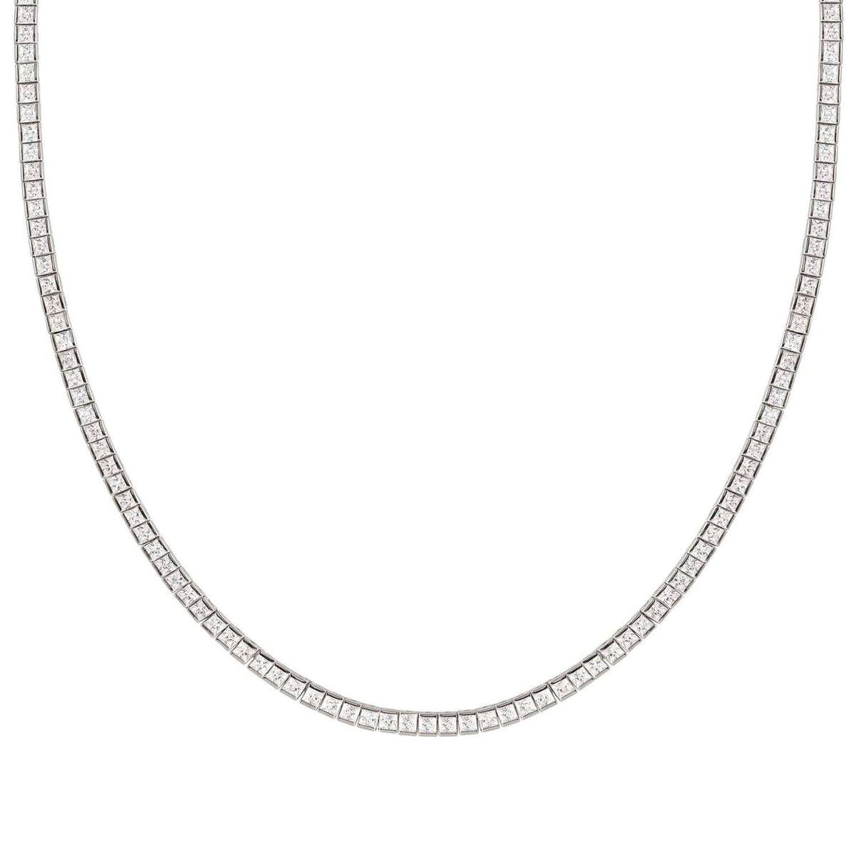 Nomination DAYTONIGHT Tennis-Halskette aus 925er Silber, mit Cubic Zirkonia (3,5 mm) besetzt (010_WEISS)