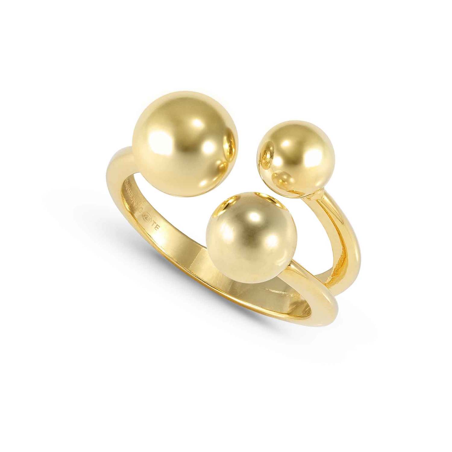 Nomination FASHION ERA 'Toi-et-Moi'-Ring aus 925er Silber (012_(Gelb vergoldet)-004_Grosse 11)