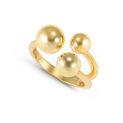 Nomination FASHION ERA 'Toi-et-Moi'-Ring aus 925er Silber (012_(Gelb vergoldet)-006_Grosse 15)