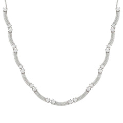 Nomination FASHION ERA Halskette aus 925er Silber, dazu 11 mit Cubic Zirkonia in Pavé-Fassung besetzte Schmuckelemente (010_(Silber))