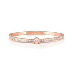 Nomination PRETTY BANGLES NEW EDITION Armreif (SMALL) aus Edelstahl, mit Cubic Zirkonia voll besetzt (044_(Rosa, Rosé))
