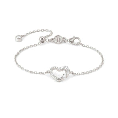 Nomination SHINE ME UP Armband aus 925er Silber, dazu mit Cubic Zirkonia besetztes Schmuckelement (003_(Herz, Weiß))