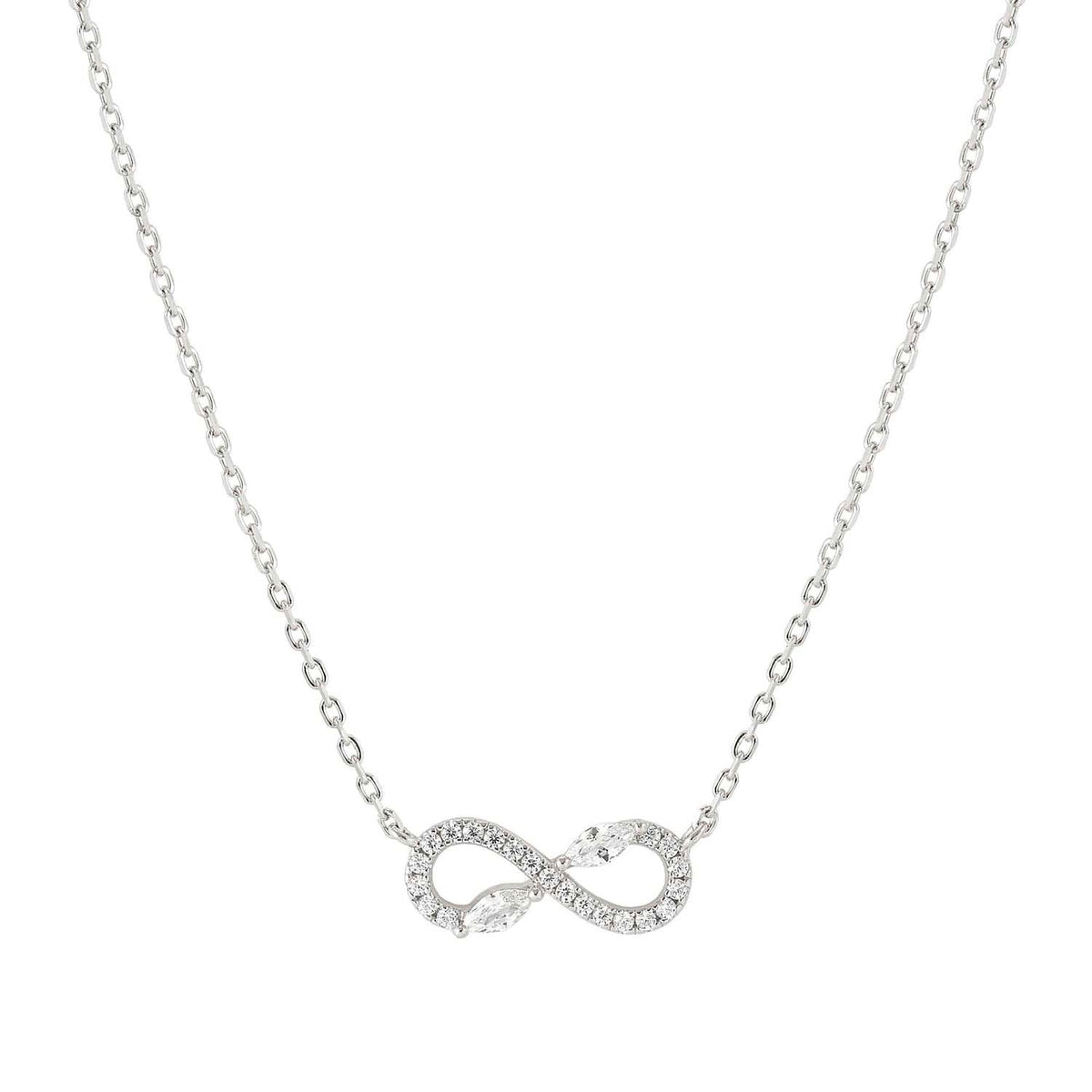 Nomination SHINE ME UP Halskette aus 925er Silber, dazu mit Cubic Zirkonia besetzter Anhänger (010_(Infinity, Weiß))