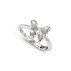 Nomination SWEETMADAME Ring aus 925er Silber, dazu mit Cubic Zirkonia verziertes Schmuckelement (040_(Schmetterling))