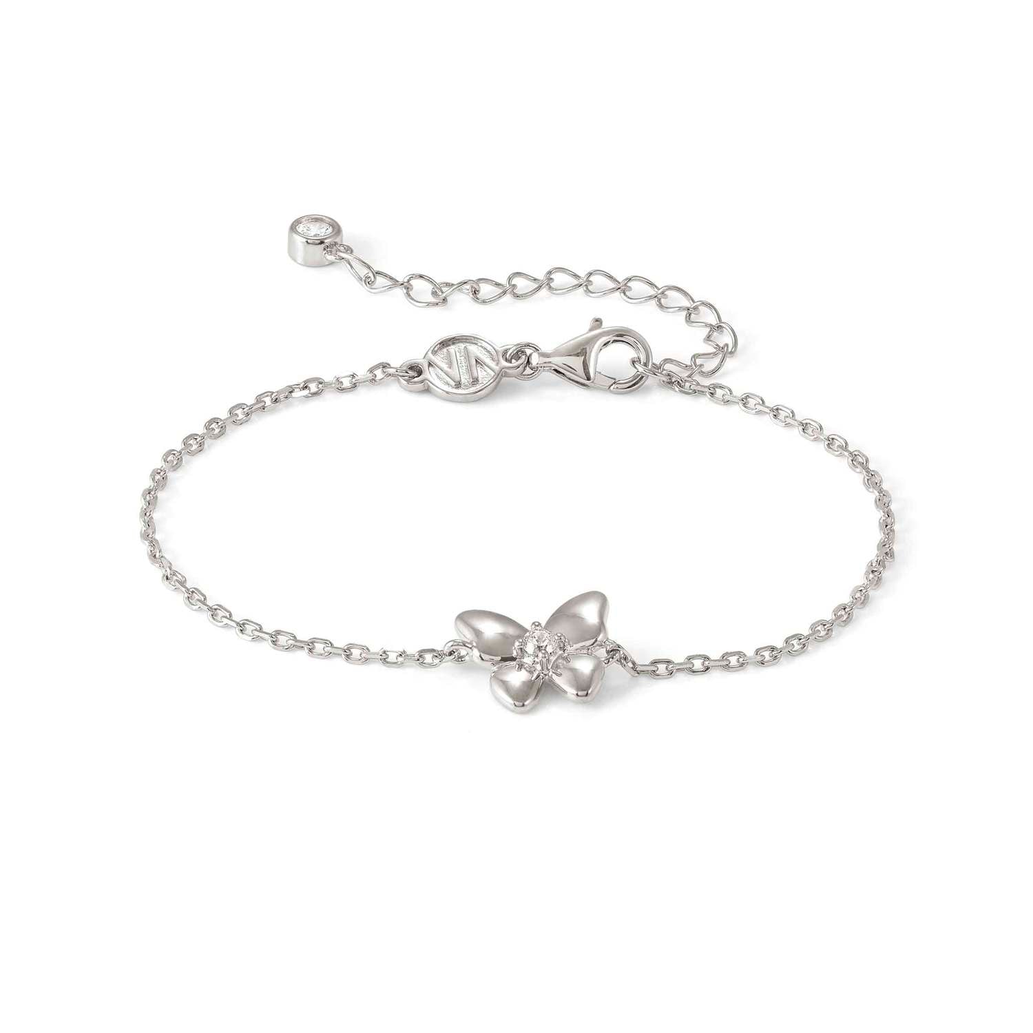 Nomination SWEETMADAME Armband aus 925er Silber, dazu mit Cubic Zirkonia verziertes Schmuckelement (040_(Schmetterling))