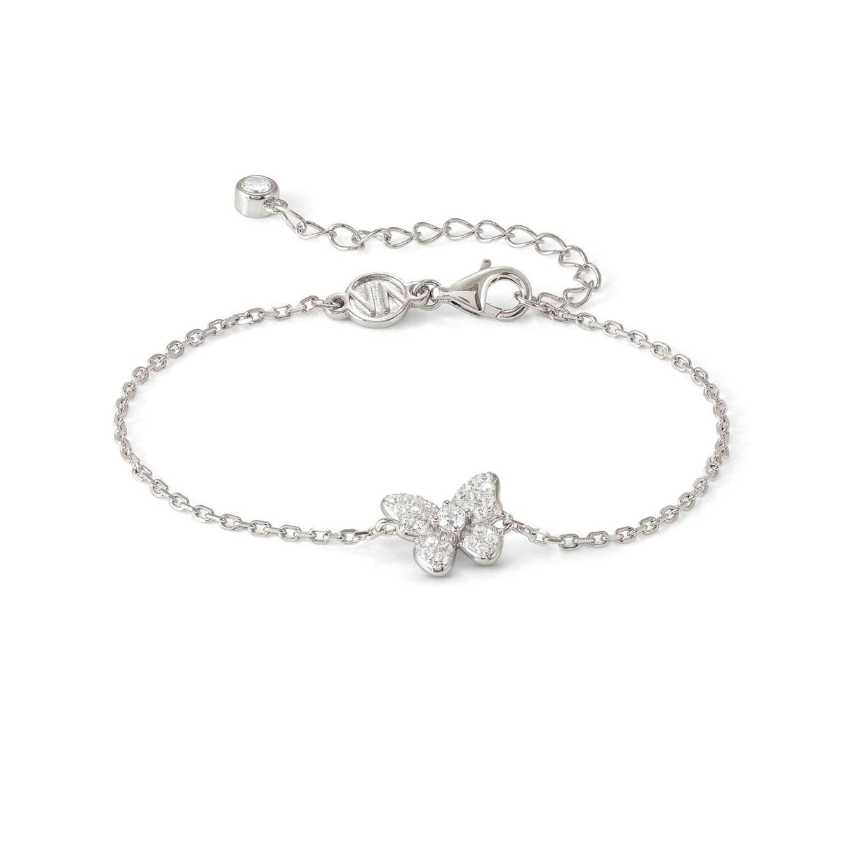 Nomination SWEETMADAME Armband aus 925er Silber, dazu mit Cubic Zirkonia in Pavé-Fassung besetztes Schmuckelement (040_(Schmetterling))