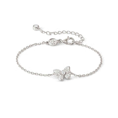 Nomination SWEETMADAME Armband aus 925er Silber, dazu mit Cubic Zirkonia in Pavé-Fassung besetztes Schmuckelement (040_(Schmetterling))