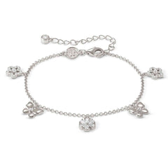 Nomination SWEETMADAME Armband aus 925er Silber, dazu mit Cubic Zirkonia verzierte Charm-Anhänger (050_Mix (Silber))