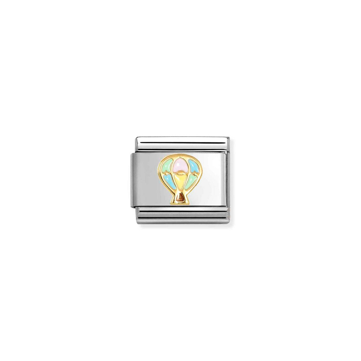 Nomination COMPOSABLE CLASSIC SYMBOLE aus Edelstahl, mit Emaille und 18Kt Gold verziert, (66_(Ballon, bunt))