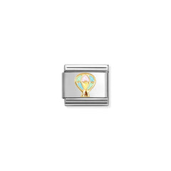 Nomination COMPOSABLE CLASSIC SYMBOLE aus Edelstahl, mit Emaille und 18Kt Gold verziert, (66_(Ballon, bunt))