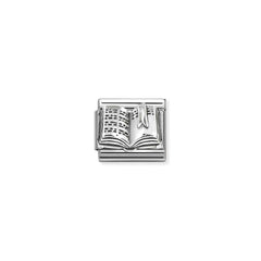 Nomination COMPOSABLE CLASSIC OXIDIERTE SYMBOLE aus Edelstahl, mit 925er Silber verziert, (85_(Buch))