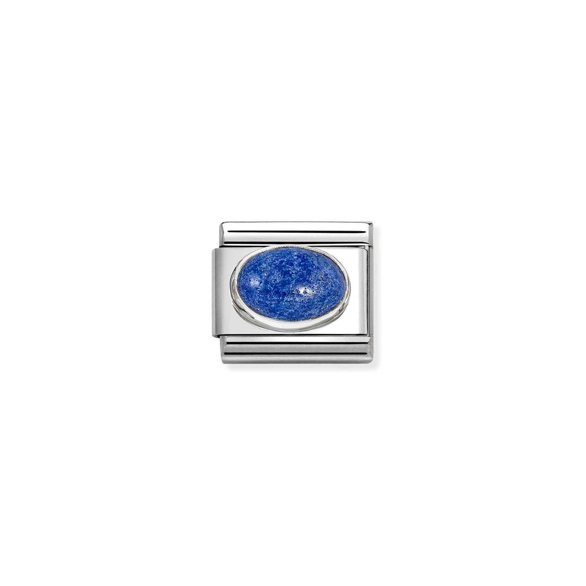 Nomination COMPOSABLE CLASSIC EDELSTEINE Element aus Edelstahl, mit Edelsteinen in 925er Silber-Fassung verziert (09_LAPISLAZULI)