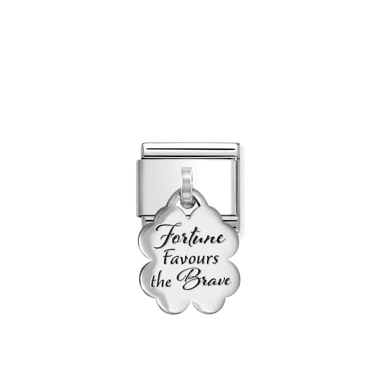 Nomination COMPOSABLE CLASSIC CHARMS Element aus Edelstahl, mit 925er Silber verziert (11_(FORTUNE auf Glücksklee))