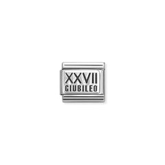 Nomination COMPOSABLE CLASSIC PLATTEN Element aus Edelstahl, mit 925er Silber verziert (49_(XXVII Jubiläum))