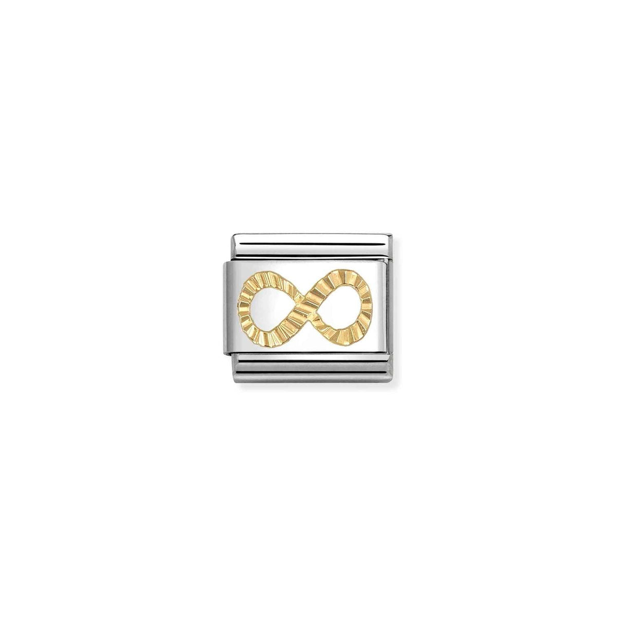Nomination Composable Classic SYMBOLE Edelstahl und 18kt Gold (66_(Infinity, diamantiert))