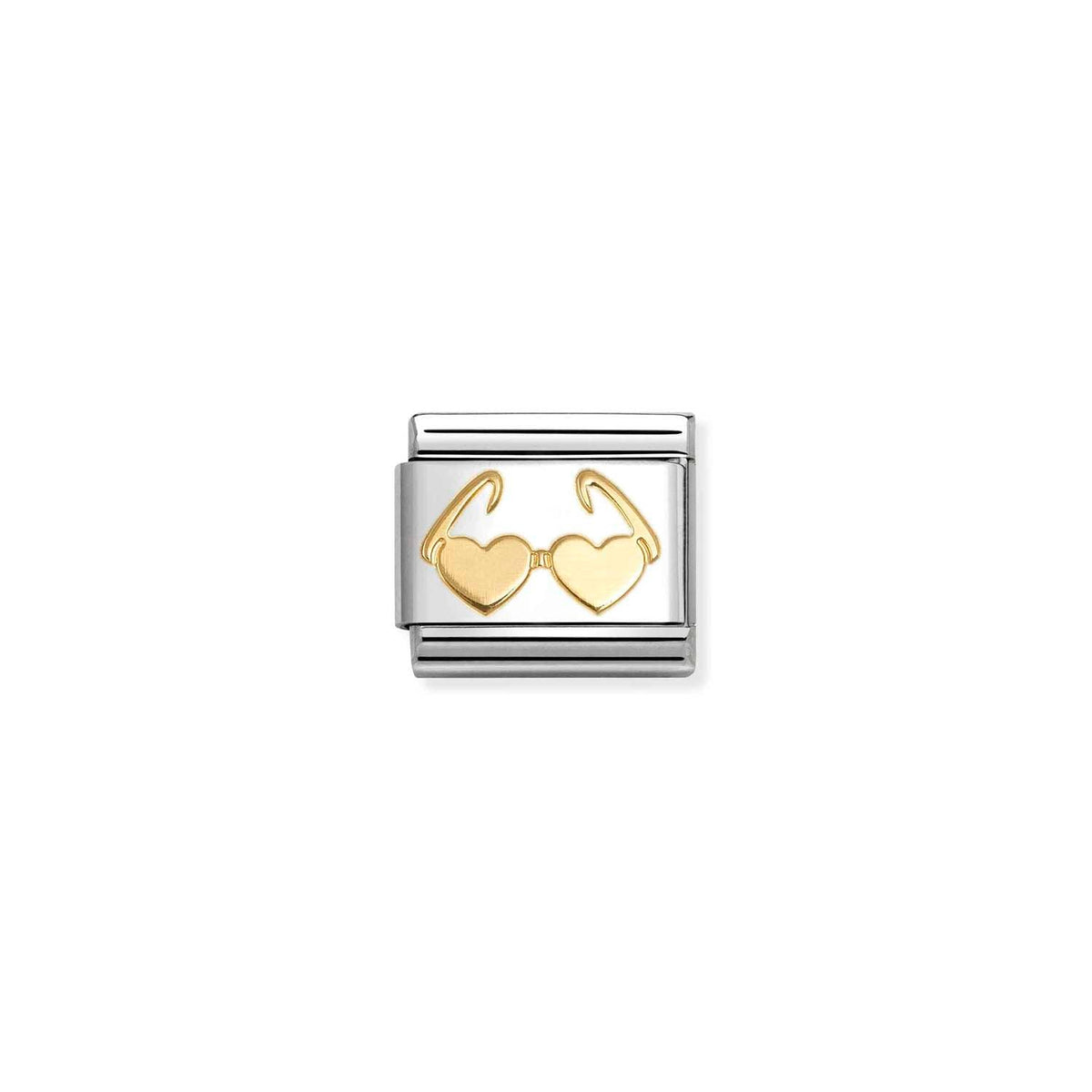 Nomination Composable Classic SYMBOLE Edelstahl und 18kt Gold (67_(Herzbrille))