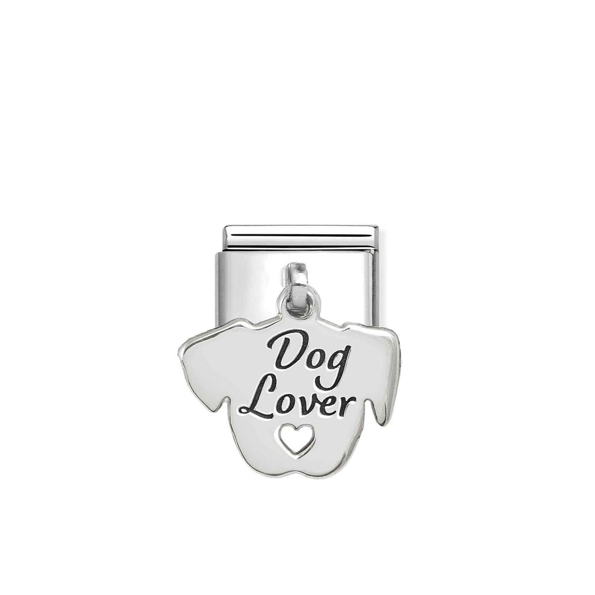 Nomination COMPOSABLE CLASSIC CHARMS Element aus Edelstahl, mit 925er Silber verziert (13_(Dog Lover))